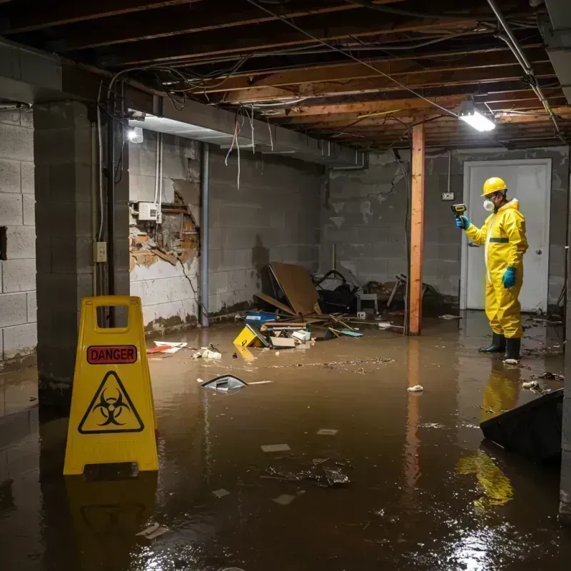 Flooded Basement Electrical Hazard in El Campo, TX Property